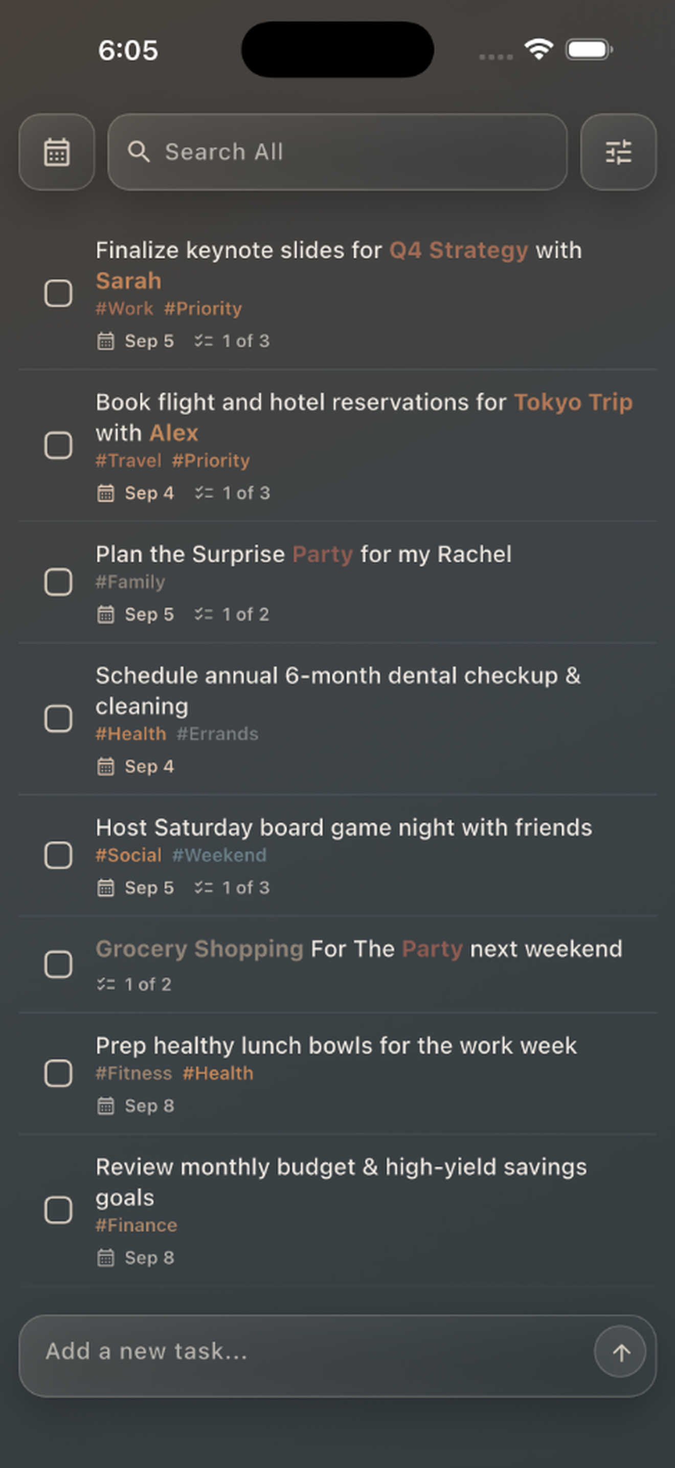 DunCrux Main Task Feed